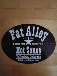 Fat Alley Hot Sauce Sticker B&W